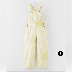 Zara Tie Dye Denim Overalls